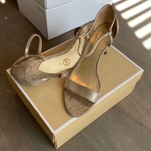 Michael Kors gold heels size 9